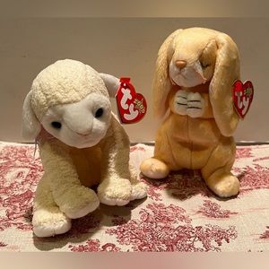 NWT VINTAGE 2000 TY BEANIE BABIES “FLEECIE” and “GRACE.”
